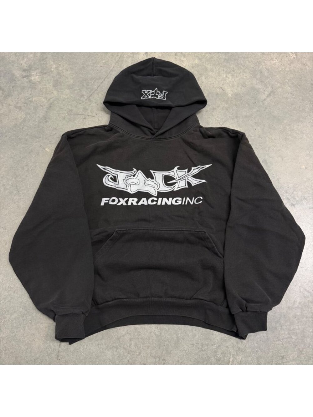 Cactus Jack X Fox Racing Hoodie Black XL Mens 100% Cotton Graphic Pullover